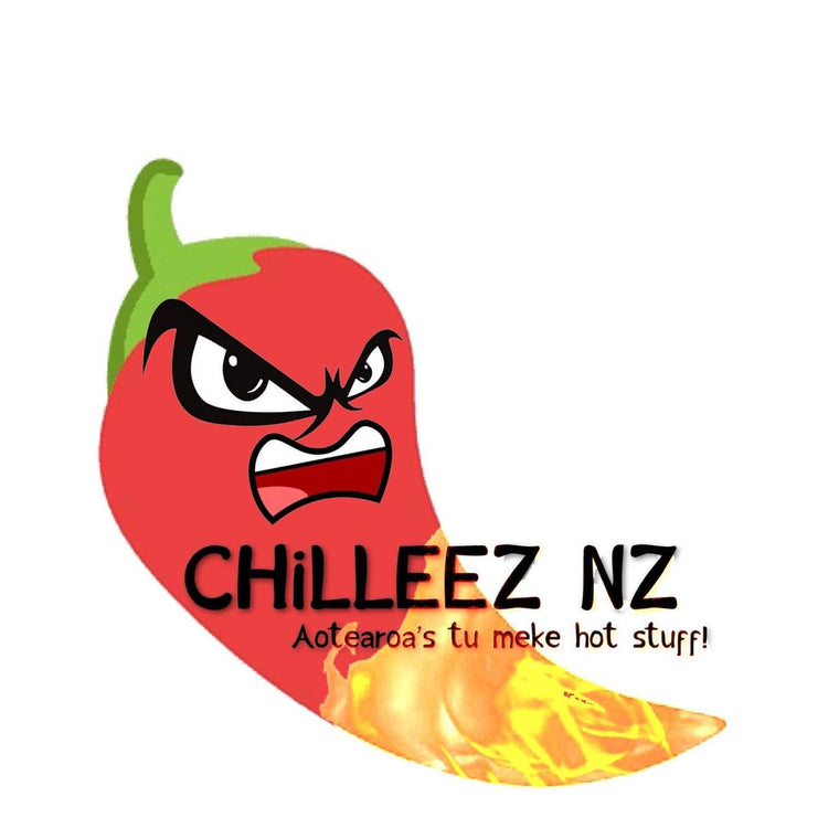 CHILLEEZ NZ LIMITIED LOGO. FRESH CHILLIES, CHILLI SEEDLINGS, CHILLI SEEDS, CHILLI SAUCES, HOT SAUCES, 